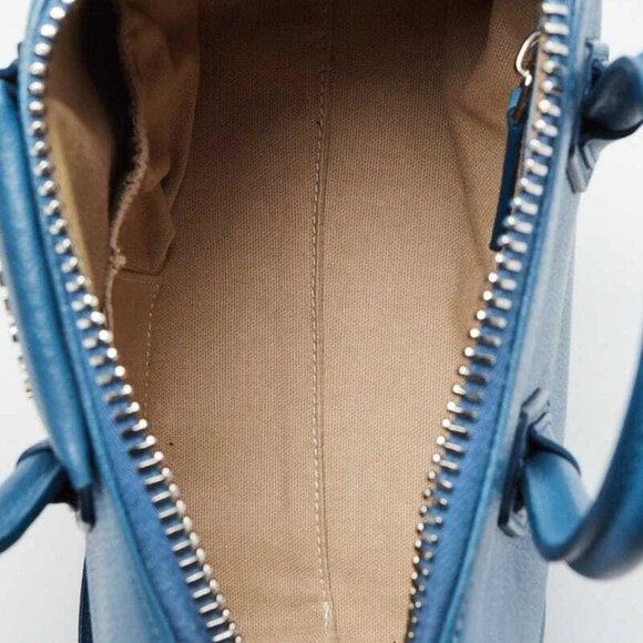 Givenchy Blue Sugar Goatskin Leather Mini Antigona Bag - Picture 8 of 11